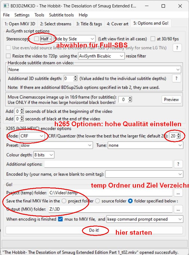 4 BD3D2MK3D options